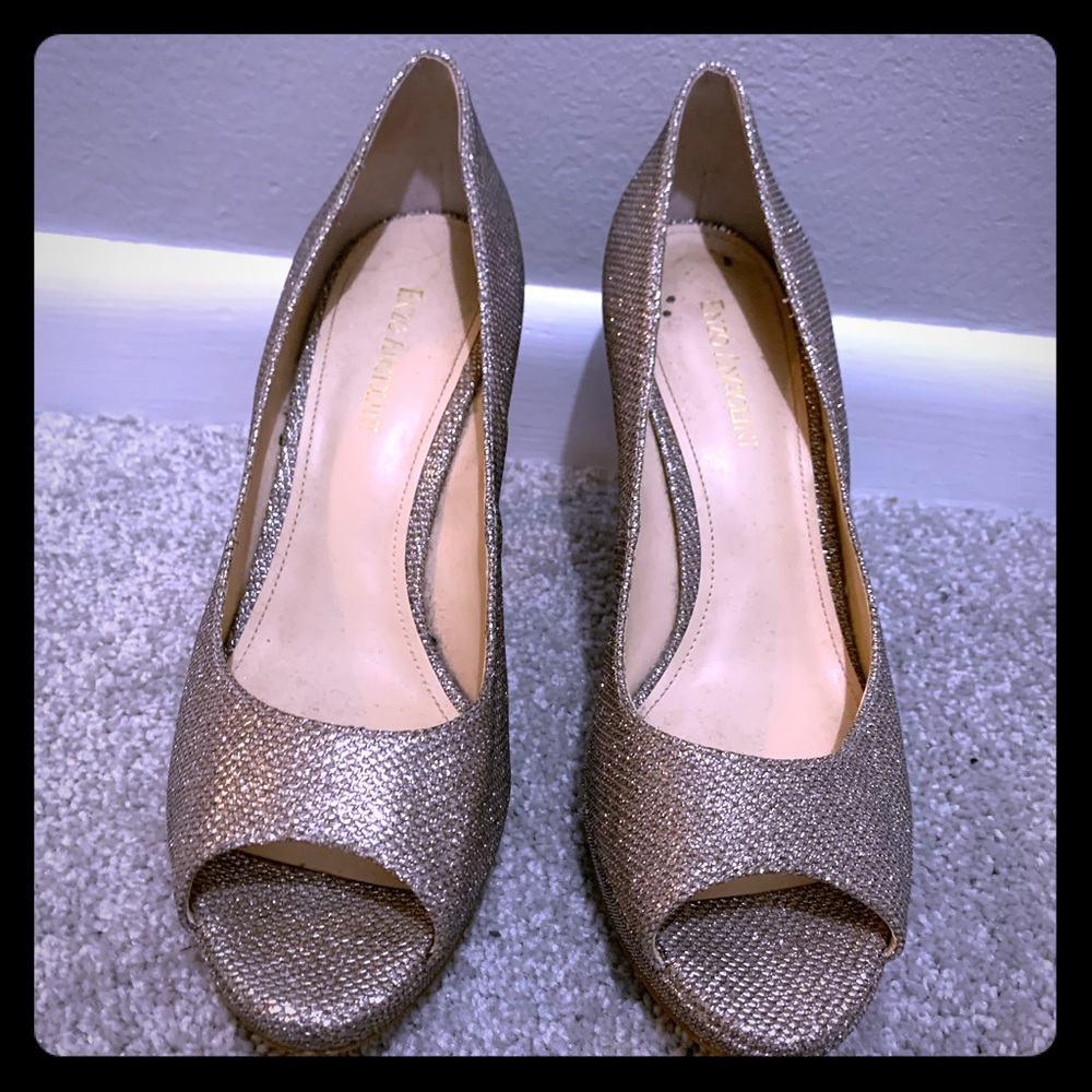 Women’s Gold Platform Heels